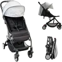 Bambisol Kinderwagen in Zwart en Grijs