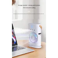 Jojomino Draagbare desktop luchtbevochtiger airconditioner ventilator huishoudelijke kleine koelsprays voor kantoor 7 kleuren verlichting