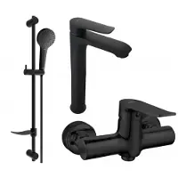 Mexen Pecos DF05 doucheset, zwart - 72714DF05-70