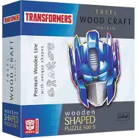 Trefl Transformers Wood Craft 500+5 Piece Jigsaw Puzzle Autobot: Optimus Prime Transformers Irregular Shapes 50 Special Puzzles Modern Premium Puzzl