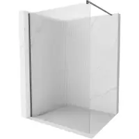 Mexen Kioto douchewand Walk-in 130 x 200 , strepen 8 mm, gepolijst geweergrijs - 800-130-101-66-09