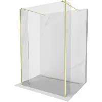 Mexen Kioto vrijstaande douchewand 110 x 30 x 30 , transparant, goud geborsteld - 800-110-030-222-55-00-030