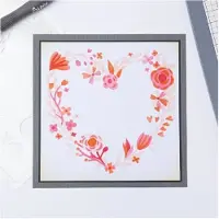 SIZZIX Layered stencil heart wreath -