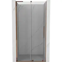 Mexen Velar L schuifbaar douchedeur 100 , transparant, roze goud - 871-100-003-01-60