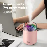 Jojomino Glazen Beker Luchtbevochtiger Kleurrijke Licht Nachtkastje Decoratie Nacht Usb Grote Mist Wit