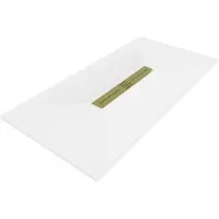 Mexen Toro rechthoekige douchebak SMC 150 x 80 , wit, goud afdekking - 43108015-G