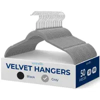 SereneLife 50-delige overhemdhangers Premium antislip fluwelen hangerspakket met 360? Draaibare haken Slank ruimtebesparend ontwerp voor tops, jassen