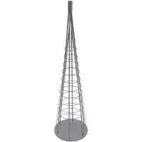 Mendler Decoratieboom -O91, kerstboom, sierboom, kerstversiering, kerstboom om te versieren, metaal 115 cm ~ zilverkleurig