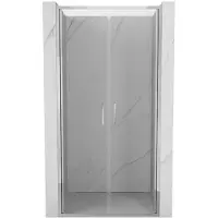Mexen Exo dubbele scharnierende douchedeur 70 , transparant, chroom - 814-070-000-01-00