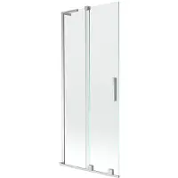 Mexen Velar L badwand 2-delig schuifbaar 85 x 150 , transparant, chroom - 896-085-003-01-01