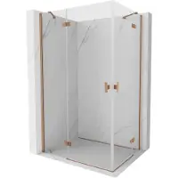 Mexen Mist-H Duo draaideur douchecabine links 110 x 95 , transparant, geborsteld koper - 8A5-110L-095P-65-00
