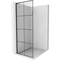 Mexen Kioto L douchewand Walk-in 80 x 200 , zwart rooster, zwart - 800-080-103-70-77