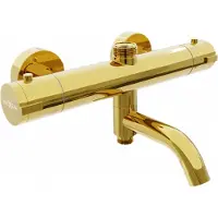 Mexen Kai thermostatische bad-douchekraan, goud - 77900-50