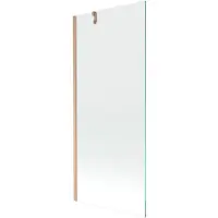 Mexen Next badwand 1-delig 80 x 150 , transparant, geborsteld koper - 895-080-000-00-00-65