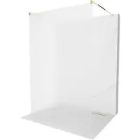 Mexen Kioto vrijstaande douchewand 120 x 200 , matglas 8 mm, goudkleurig - 800-120-002-50-30