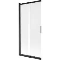 Mexen Fox tweedelige verschuifbare badkuipafscherming 85 x 150 , mat, zwart - 891-085-002-70-30