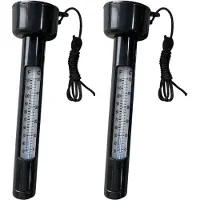 Typecat 2X Zwembadthermometer, Zwembadtemperatuurthermometer, Drijvend, Gemakkelijk Afleesbaar, voor Binnen- en Buitenzwembaden en Spa'S