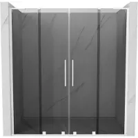 Mexen Velar L Duo schuifdouchedeuren 200 , grafiet, wit - 871-200-003-42-20