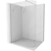 Mexen Kioto-R ronde inloopdouchewand 140 x 200 , transparant 8 mm, geborsteld nikkel - 800-140-101-97-06