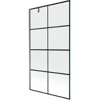 Mexen Next douchewand 1-delig 100 x 150 , zwart raster, gun metal - 895-100-000-00-77-95