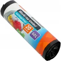 Kadax Ravi Rubbish Tassen, inhoud 60 liter Hdpe 20 stuks, meerkleurig, één maat