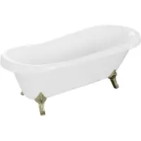 Mexen Retro vrijstaand bad 170 x 75 , wit, gouden poten - 53251707500-50