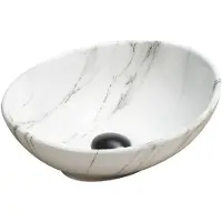 Mexen Elza opzetwastafel 40 x 33 cm, witte steen - 21014091