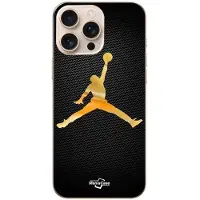 Jordan Coque - - Iphone 16 Pro Max - Logo 23 - Gouden kleur - Zacht