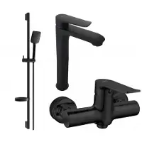 Mexen Pecos DS62 doucheset, zwart - 72714DS62-70