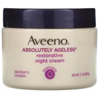Aveeno Absolutely Ageless Restorative Night Cream Gezicht & Hals Moisturizer met antioxidantrijk braambessencomplex Vitamine C & E Hypoallergeen Niet