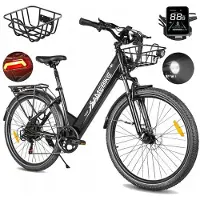 Samebike - RS-A01 Pro - Elektrische Fiets - Motor 1000W - Batterij 36V 15Ah - Max Snelheid 35km/h - 90KM actieradius - Zwart