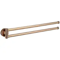 Mexen Remo dubbele draaibare handdoekhouder, roségoud - 70507255-60