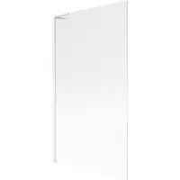Mexen Next L badwand 1-delig 100 x 150 , gestreept, wit - 895-100-000-03-09-20