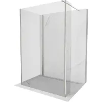 Mexen Kioto douchewand Walk-in 130 x 120 x 30 , transparant, geborsteld nikkel - 800-130-120-221-97-00-030