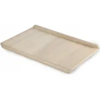 Kadax Noedelplank, houten bakplank van hoogwaardig populierenhout, deegplank met aanslaglijsten, traditionele bakplank voor pasta, cake, deegzakken (beide zijden, 40 x 60 cm)