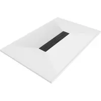 Mexen Toro rechthoekige douchebak SMC 110 x 80 , wit, zwarte afdekking - 43108011-B