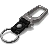 Spigen karabijnhaak sleutelhanger clip auto sleutelhanger clip flesopener sleutelhanger ring voor mannen en vrouwen - gunmetal