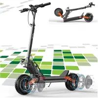 JOYOR S8S - Elektrische step - Twee motoren 1200W - batterij 48V 26Ah - Max 55km/h - Actieradius 75km - 10'' banden - Zwart
