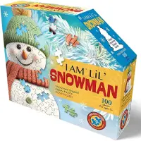 Madd Capp : I Am Lil' Snowman - 100 Stuk Puzzel - Kids Winter Karaktervorm Jigsaw, 23x33 Formaat