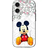 Disney Coque - - Iphone 16 Plus - Mickey Mouse - Flexibel - Zwart