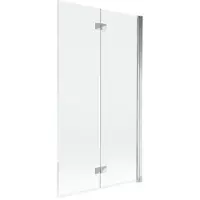 Mexen Mist badwand 2-delig rechts 100 x 150 , transparant, chroom - 8A9-100-002-01-00-P