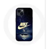 Nike Coque - - Iphone 14 Plus - Gouden Logo - Sterrennacht - Zacht