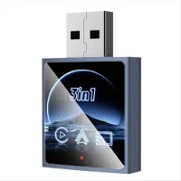 Melitt Draadloze Carplay-adapter USB-dongle bedraad naar 3-in-1