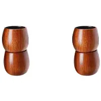Semoic Verkoold Houten Boston Glas, de Houten Boston Drinkbeker, Ouderwetse Whiskyglazen Tumblers 4-Pack