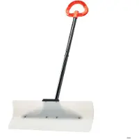 DUOKU Sneeuwschep 61 cm--Duwer met Ergonomisch-Handvat-Gemaakt van Kunststof PEHD-Gesegmenteerde Steel-Draagbaar Gereedschap voor het Snoeien van Oprit