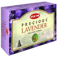 HEM Precious Lavendel Wierookkegels - Pak van 12 - 120 stuks - Wierook uit India
