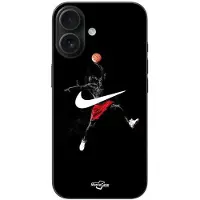 Nike Coque - - Iphone 16 - Logo Jordan - Zwart - Souple