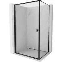 Mexen Mist-B douchecabine scharnierend links 70 x 100 , zwarte raamlijst, zwart - 8A2T-070-100-70-70-L
