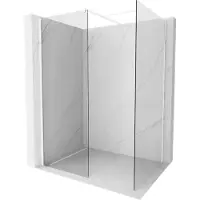 Mexen Kioto douchewand Walk-in 150 x 75 , transparant, wit - 800-150-202-20-00-075