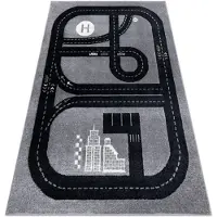 Rugsx Tapijt FUN Strade voor kinderen, straat, stad van grijs 200x290 cm